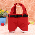 Red Felt Nylon Santa Pants Candy Bags Festival Wedding Christmas mas Gift small ornaments for Holiday Party Home